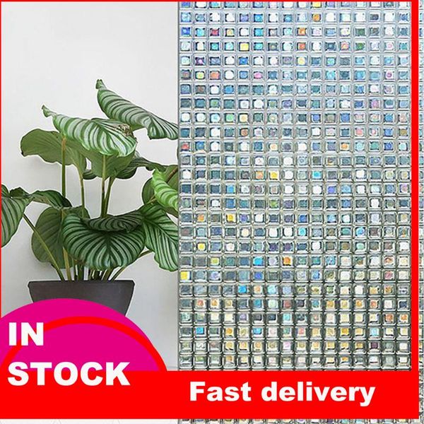 

professional hand tool sets 45*100cm window privacy film sticker striped decal non-adhesive vinyl glass tint for home kitchen and office