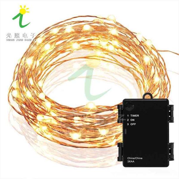 

led can be christmas party 3aa waterproof timing battery box string