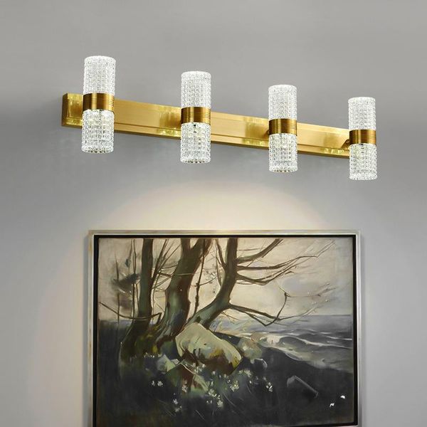 

wall lamp led mirror front copper dressing table lamps waterproof and anti-fog toilet lighting can rotate 350Â° light
