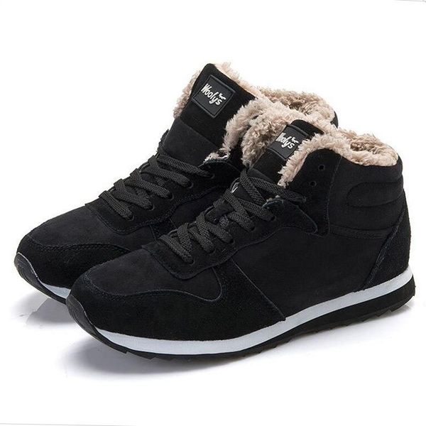 

boots 2021 foreign trade autumn and winter warm cotton shoes lovers snow plus velvet women's high size casual, Black