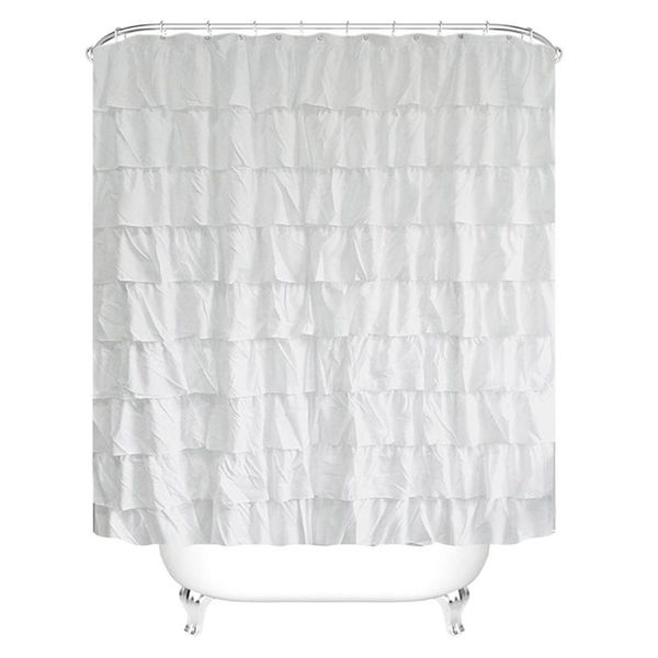 

curtain & drapes lace shower waterproof corrugated edge ruffled bathroom decoration