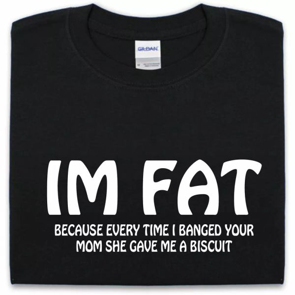 

i 'm fat t-shirt mens womens funny, White;black