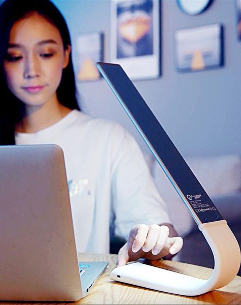 

table lamps lamp led smart read desk bending study office light bedside night touch switch eye protection