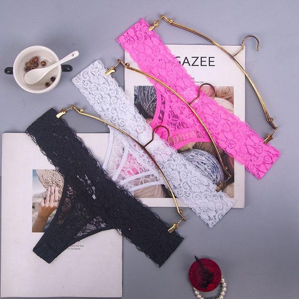 

women's panties 3pcs/ lots thong underwear low waist translucent mesh gauze t-string plus size lingerie femme, Black;pink