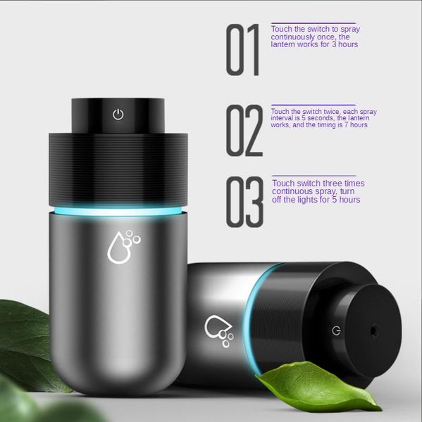 

mini air purifier portable humidifier car diffuser usb freshener auto home deskgrey 200ml sprayer humidifiers