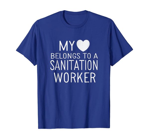 

my love belongs to a sanitation worker t-shirt relationship, White;black
