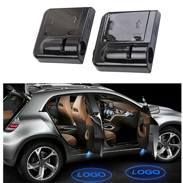 Wireless Car Door Welcome Light LOGO Shadow Projector Lamp per BMW Benz Audi Peugeot Kia Renault Nissan La maggior parte delle auto