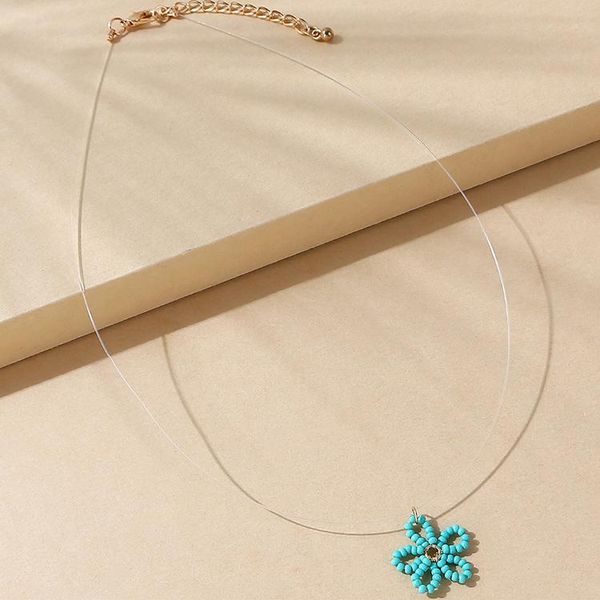 

pendant necklaces fashion retro geometric collar double chains leather simple choker heart necklace gift for women men 145468, Silver