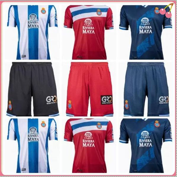 

thai quality 2021 2022 rcd espanyol men soccer jersey home b. iglesias igiesias 21 22 p.piatti spanish football shirt, Black;yellow