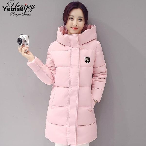 

down parka women autumn winter coat down long 8665 jacket 211013, Black