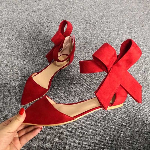 

slippers women sandals fashion summer shoes pointed toe beauty big bowtie flat casual cut-outs ladies k4fd, Black