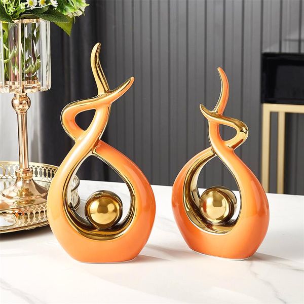 

decorative objects & figurines prosperous ceramic fire contracted creative abstract porcelain handicraft living room wine cabinet tv desktop