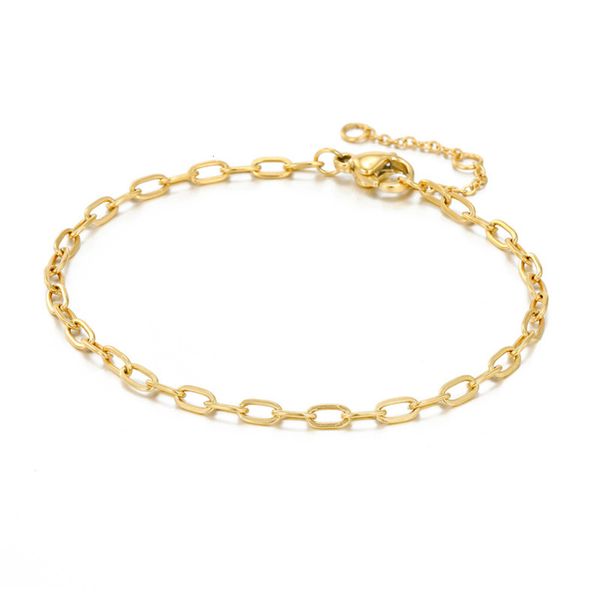 

emanco new fashion gold plated women's 316l titanium steel chain bracelet, Black