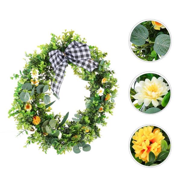 

1pc simulation wreath pendant decorative hanging wedding ornament flowers & wreaths