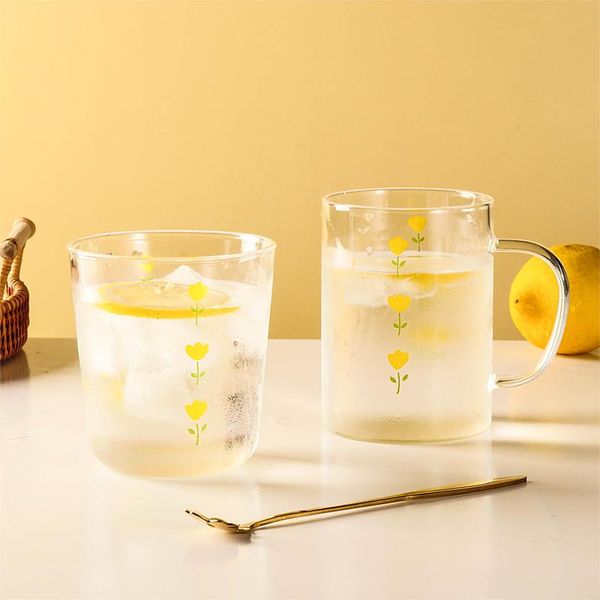 

creative cute glass cup coffe milk kawaii gift wine drink beer high capacity girl lid juice nordic tazas drinkware df50gc glasses