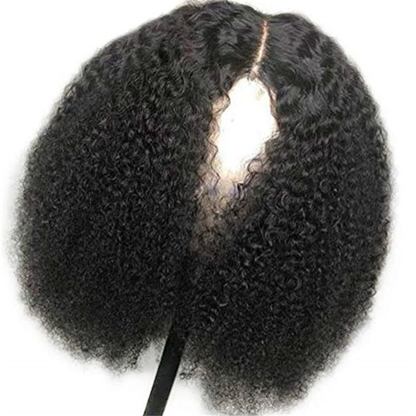 

short bob kinky curly front human for black women brazilian remy lace frontal wigs pre plucked with baby hair, Black;brown