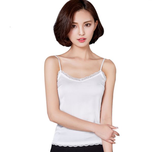 

women summer slim sleeveless spaghetti strap vest casual solid lace tank roupas femininas ts-004, White