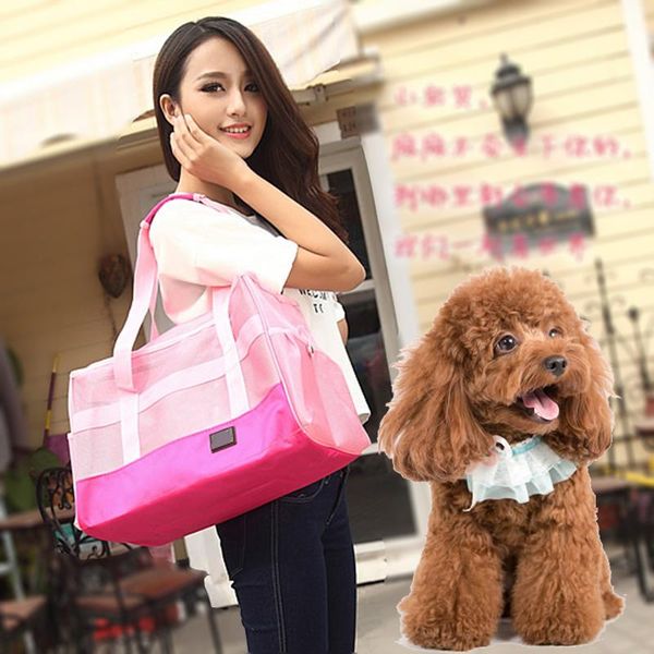 

breathable travel dog and cat pet carrier tote handbag fashoin transportation hiking shoulder carrying little small animals bags car seat co