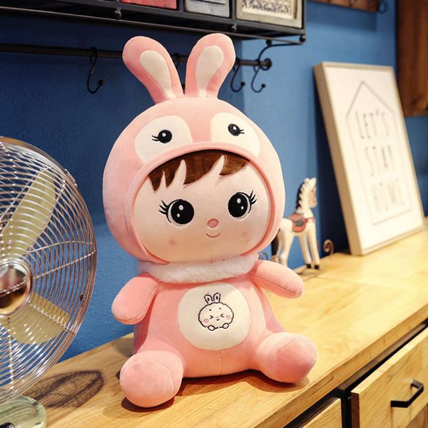 

cartoon cute sitting rabbit doll plush grabbing machine, Blue