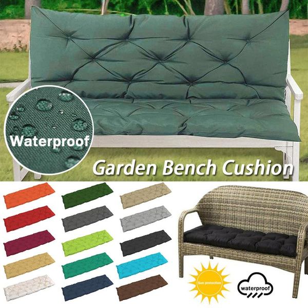 

cushion/decorative pillow 1pcs european style 2/3 seater garden waterproof bench cushion soft breathable thick solid color outdoor rocking c