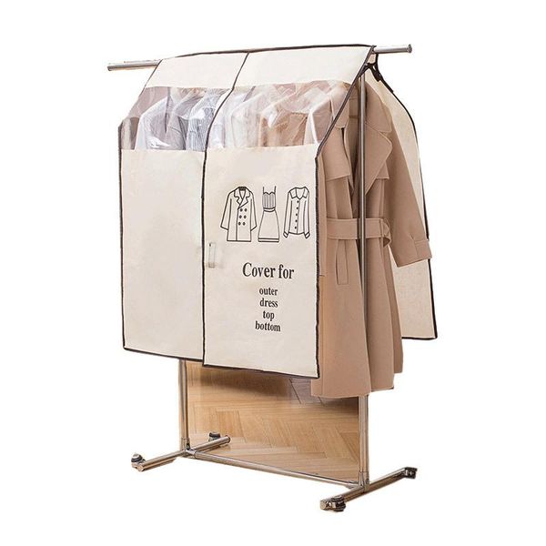 

clothing & wardrobe storage 1 pcs non-woven jacket dust cover household hanging coat suit bag closet