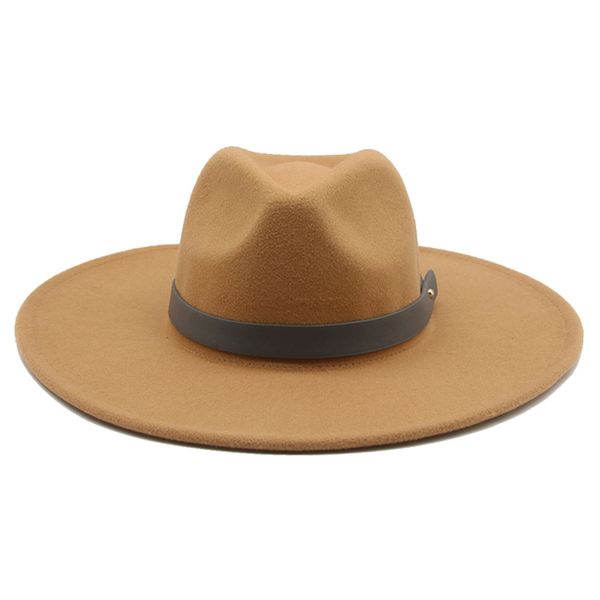 

fedora hats big brim 9.5cm luxury solid white black belt band women panamas hats classic simple men caps felted women winter hat, Blue;gray