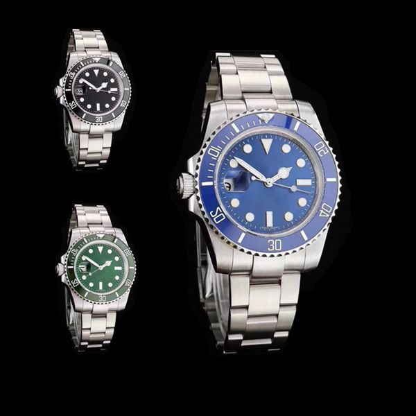 

mens watch 40mm automatic mechanical watches business wristwatches swimming wristwatch montre de luxe men gifts five colors, Slivery;brown