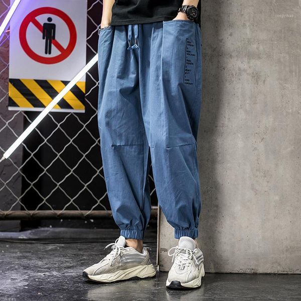

men's pants men 2021 summer hip hop casual trousers fashion male, Black