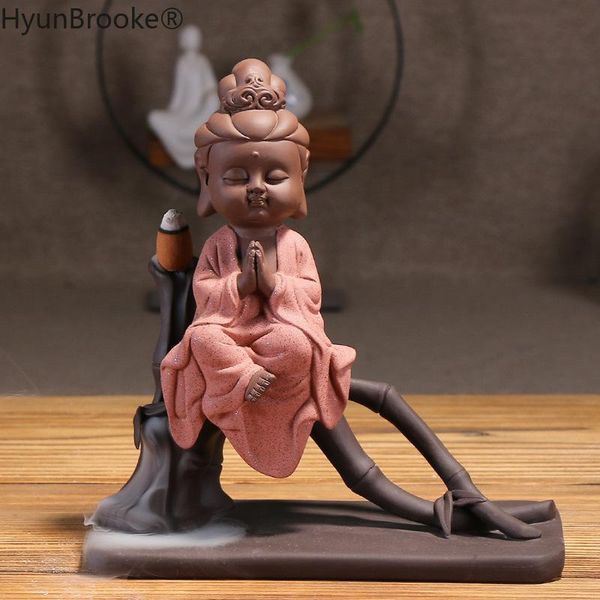 

fragrance lamps boutique little buddha censer zen backflow incense burner home office teahouse decor give 10 cones