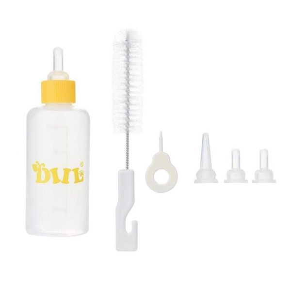 

dog bowls & feeders pet cat milk bottle puppy kitten baby animal feeding nursing set 60ml environmentally friendly plastic