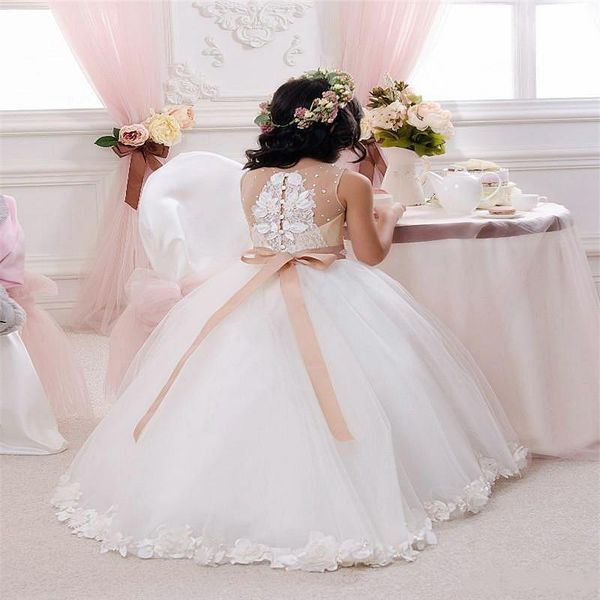 

girl's dresses fluffy flower girl dress lace tulle princess christmas wedding party gown first communion, Red;yellow