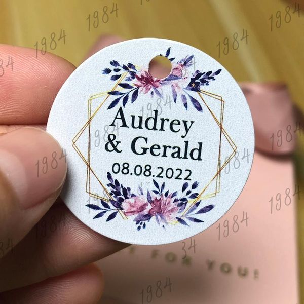 

other event & party supplies custom favor tags personalized circle wedding with hole your text or logo handmand thank you labels- pearl pape