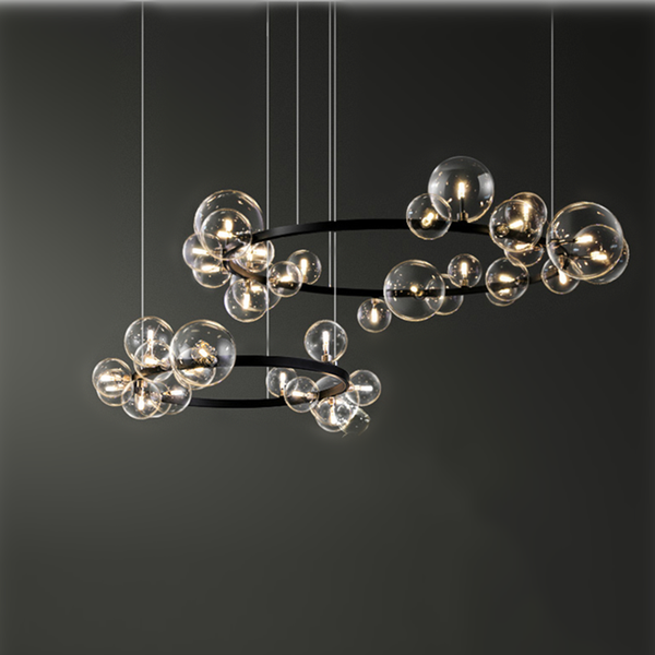 

ceiling lights led art deco round glass bubbles black gold designer lamparas de techo lights.led light.ceiling lamp for foyer