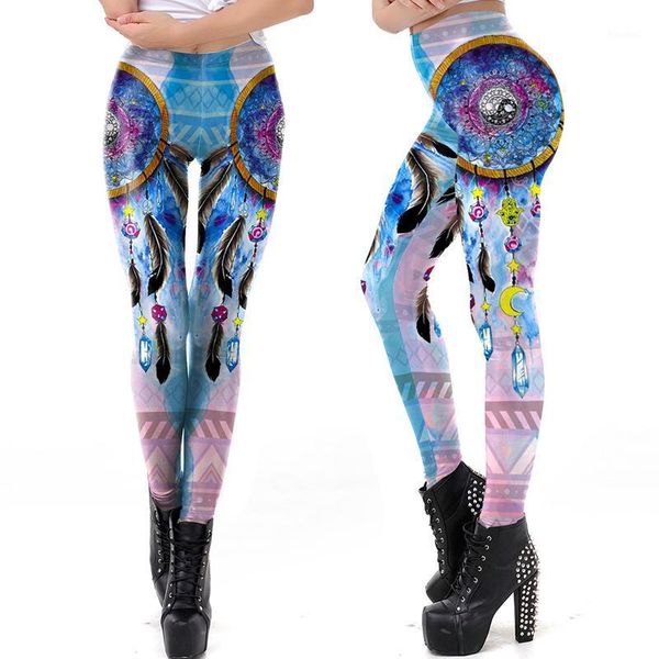 

yoga outfit high waisted 3d digital printing leggings ladies sports pants outdoor running fitness training hip up skinny tights trouser