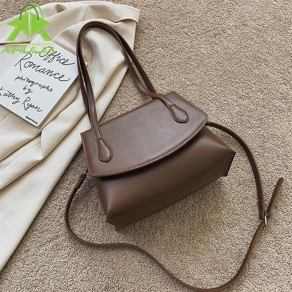 

shoulder bags casual flip strap designer women handbags fashion luxury pu leather crossbody bag large capacity simply messenger