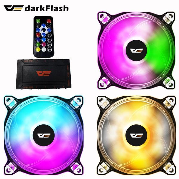 

fans & coolings darkflash cf8pro deskcomputer pc case fan 120mm rainbow rgb discoloration led mute 12v12cm aura sync cooler cooling argb