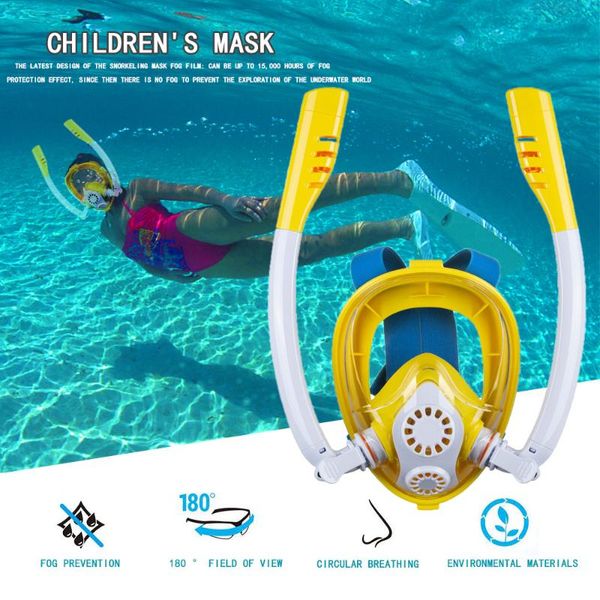 

children diving mask scuba underwater anti fog full face snorkeling boys girls kids swimming snorkel equipment masks