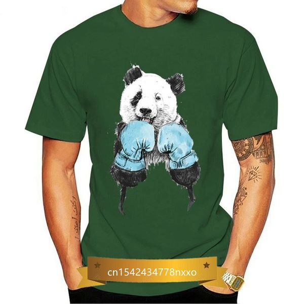 

men's t-shirts boxing panda funny t-shirt, women's all sizes trendy streetwear tee shirt, White;black