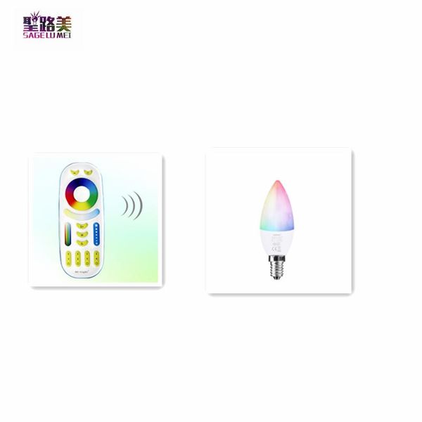 

ac100~240v 50/60hz fut108 e14 4w rgb+cct dimmable candle light 2.4g rf wireless remote or wifi control spotlights