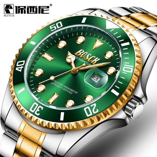 

wristwatches 2021 men's watch 30m waterproof date clock male sports watches men quartz wrist relogio masculino, Slivery;brown