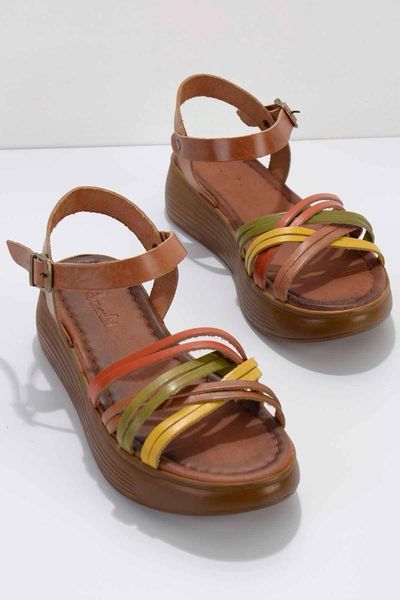 

sandals women's yellow/green/tan, Black