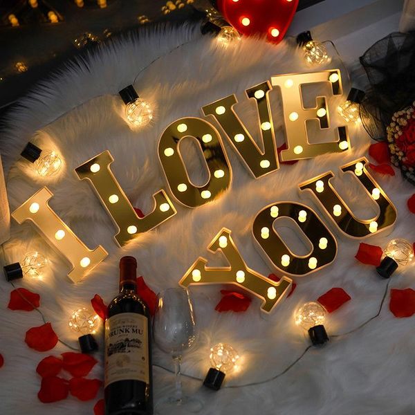 

novelty items led letter light luminous 26 english alphabet creative battery night lamp romantic party home decor decorations
