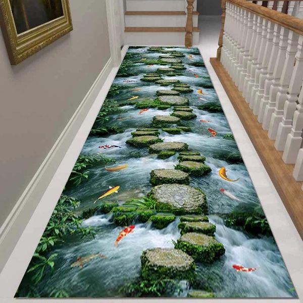 

carpets 3d printing stream goldfish corridor mat bedroom kitchen rugs decor floor area rug doormat underwater world living room