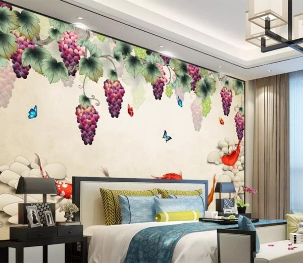 

wallpapers bacal custom any size mural wallpaper 3d stereo fruit po wall paper kitchen shop background decor papel de parede