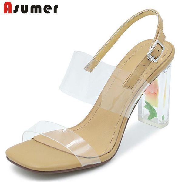 

arrive women sandals street style transparent fashion high heels buckle party prom shoes ladies, Black