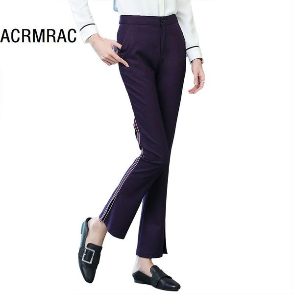 

women's pants & capris women slim spring autumn formal flare suit 1803, Black;white