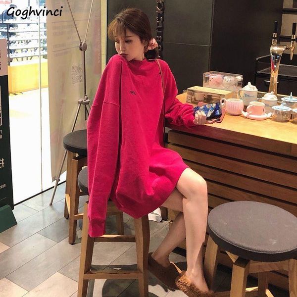 

women's hoodies & sweatshirts women no hat letter print long casual plus velvet sweet elegant baggy ulzzang korean streetwear oversize, Black