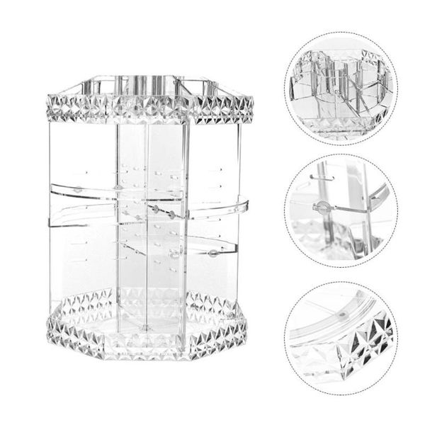 

storage drawers 1pc lipstick cosmetics brush container divided home toiletries box transparent