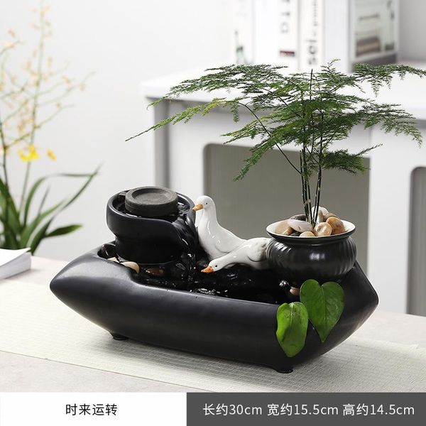 

decorative objects & figurines creative aquarium water ornament lamp circle simple zhaocai living room interior decoration deskopening g