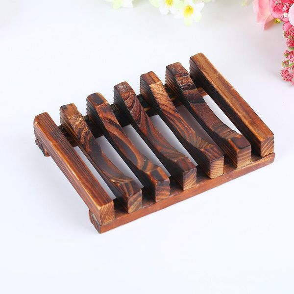 

bathroom storage & organization soap dish bar holder bath shower tray drain plate rack wood handmade box fas6